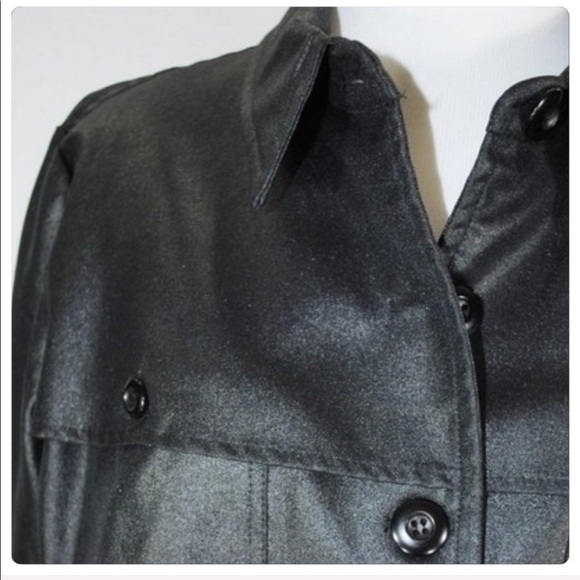 XOXO shimmery satiny lightweight moto shirt jacket shaket size L - Picture 4 of 4